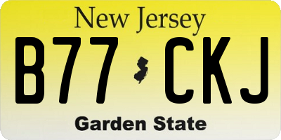 NJ license plate B77CKJ