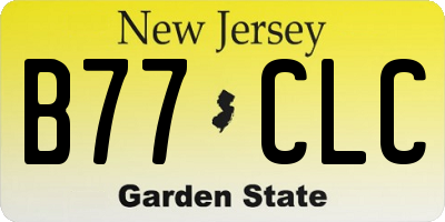 NJ license plate B77CLC