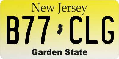 NJ license plate B77CLG