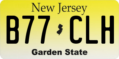 NJ license plate B77CLH