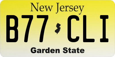 NJ license plate B77CLI