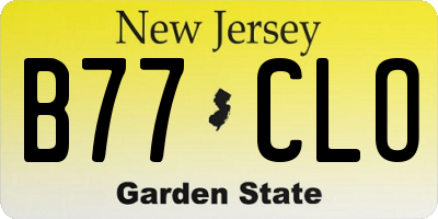 NJ license plate B77CLO