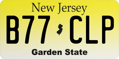 NJ license plate B77CLP