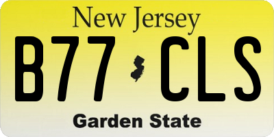 NJ license plate B77CLS