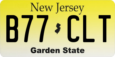 NJ license plate B77CLT