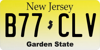 NJ license plate B77CLV