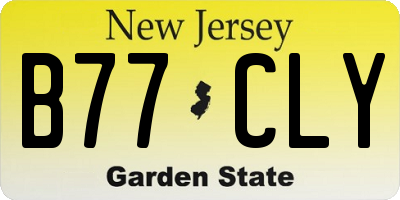 NJ license plate B77CLY