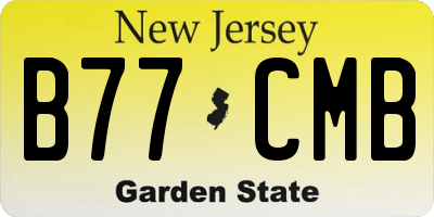 NJ license plate B77CMB