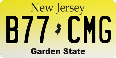 NJ license plate B77CMG