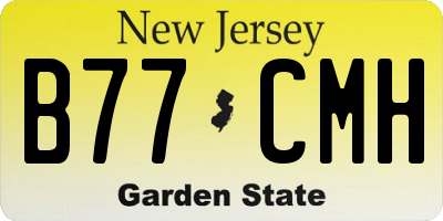 NJ license plate B77CMH