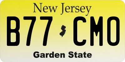NJ license plate B77CMO