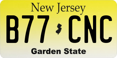 NJ license plate B77CNC