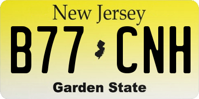 NJ license plate B77CNH
