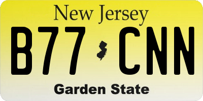 NJ license plate B77CNN