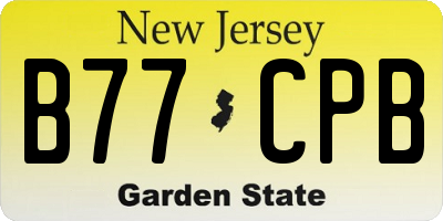 NJ license plate B77CPB