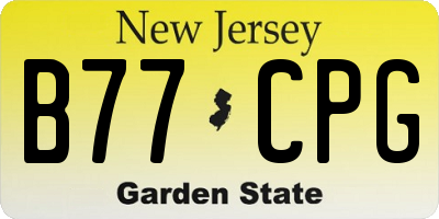 NJ license plate B77CPG