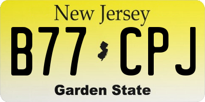 NJ license plate B77CPJ