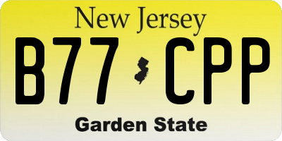 NJ license plate B77CPP
