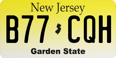 NJ license plate B77CQH