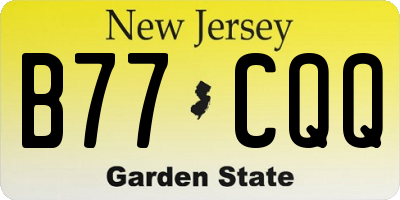 NJ license plate B77CQQ