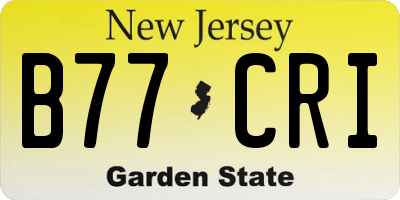 NJ license plate B77CRI