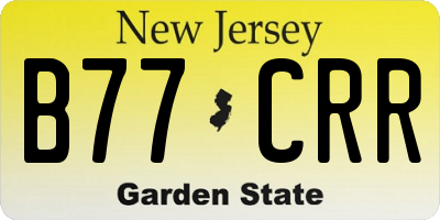 NJ license plate B77CRR