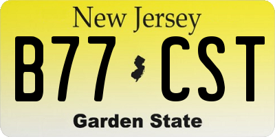 NJ license plate B77CST