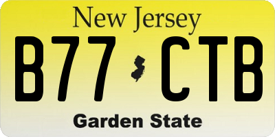 NJ license plate B77CTB