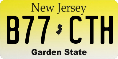 NJ license plate B77CTH