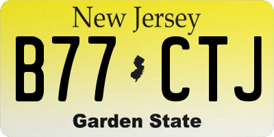 NJ license plate B77CTJ