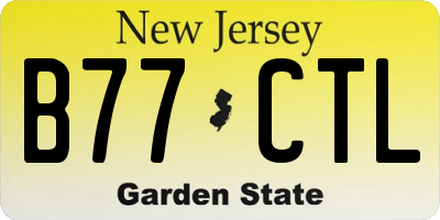 NJ license plate B77CTL
