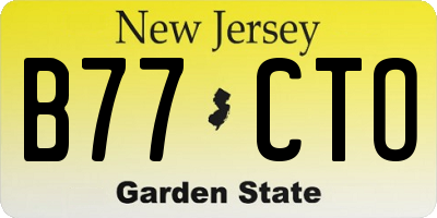 NJ license plate B77CTO