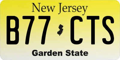 NJ license plate B77CTS