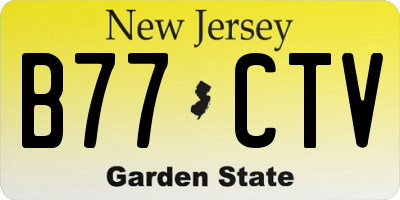 NJ license plate B77CTV