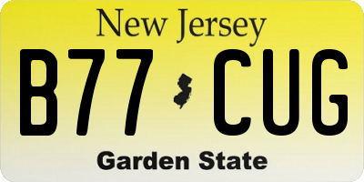 NJ license plate B77CUG