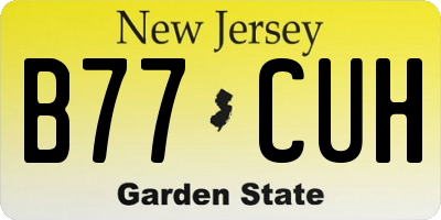 NJ license plate B77CUH