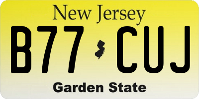 NJ license plate B77CUJ