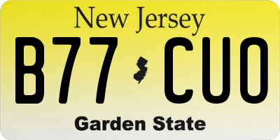 NJ license plate B77CUO
