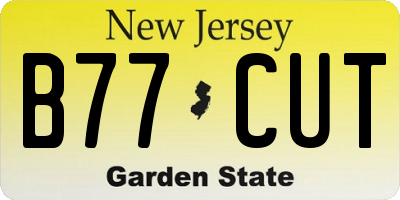 NJ license plate B77CUT
