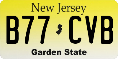 NJ license plate B77CVB
