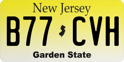 NJ license plate B77CVH