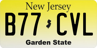 NJ license plate B77CVL