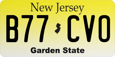 NJ license plate B77CVO