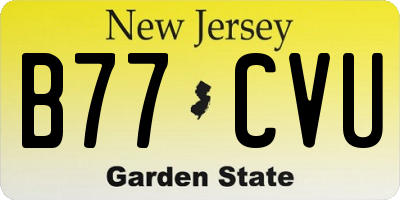 NJ license plate B77CVU