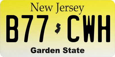 NJ license plate B77CWH