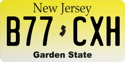 NJ license plate B77CXH