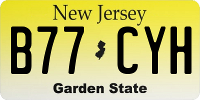 NJ license plate B77CYH
