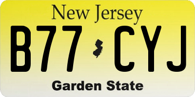 NJ license plate B77CYJ