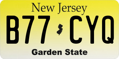 NJ license plate B77CYQ