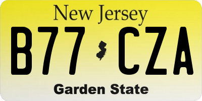 NJ license plate B77CZA